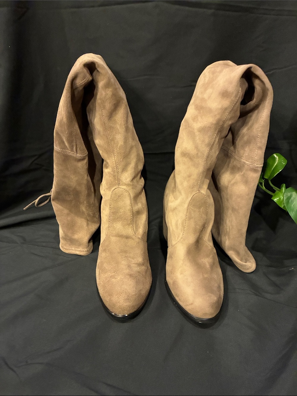 New Size 7.5 Steve Madden Slayer Over the Knee Taupe Boots (ABBA) - Picture 6 of 15